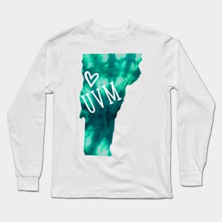 Tie Dye University of Vermont Burlington VT Long Sleeve T-Shirt